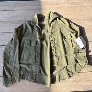 THE GREAT. Green Field Swing Jacket
